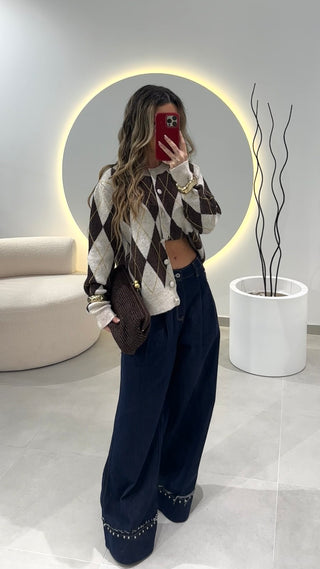 Diamond Pattern Cardigan