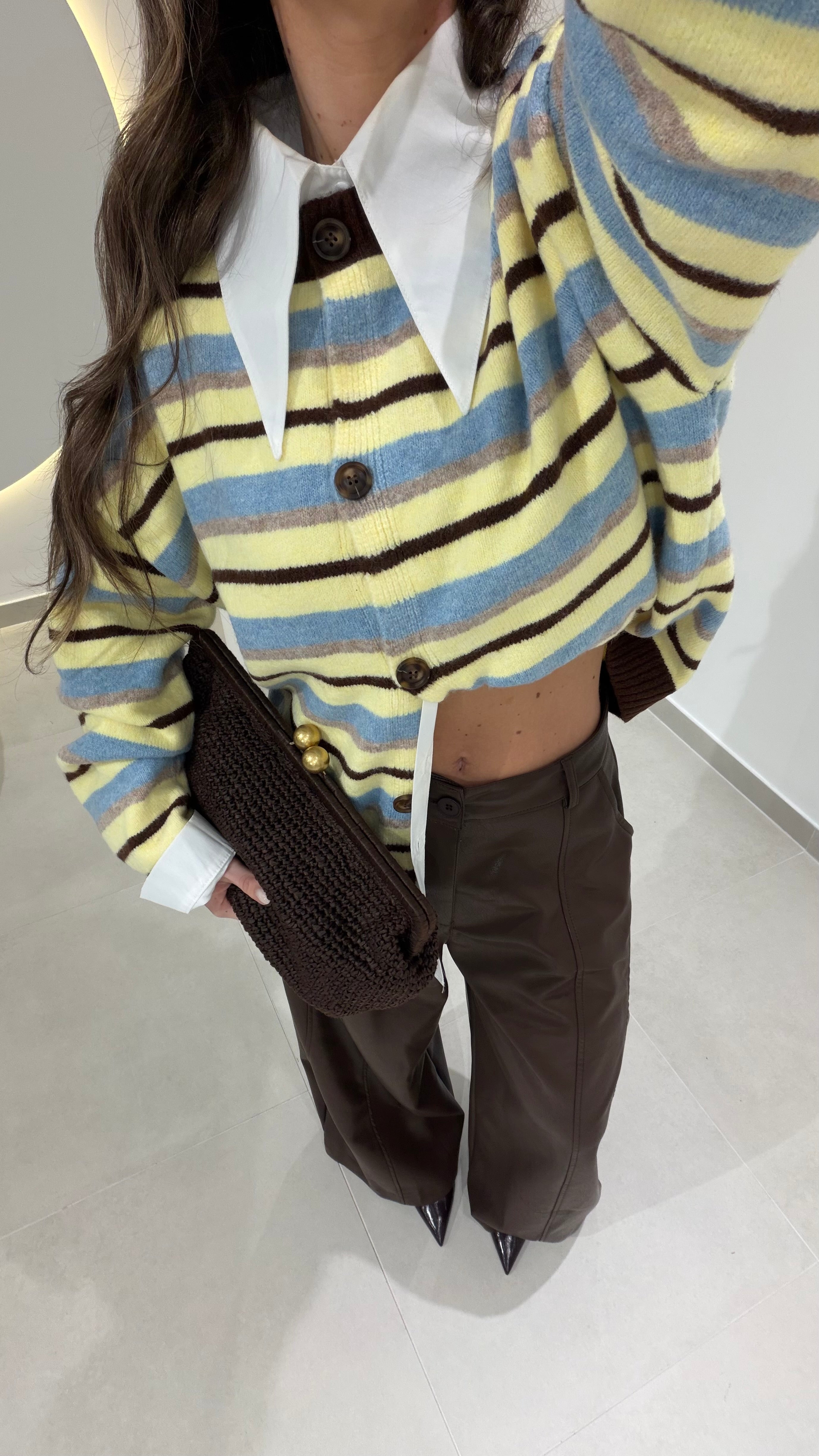 Blue and Yellow Cardigan