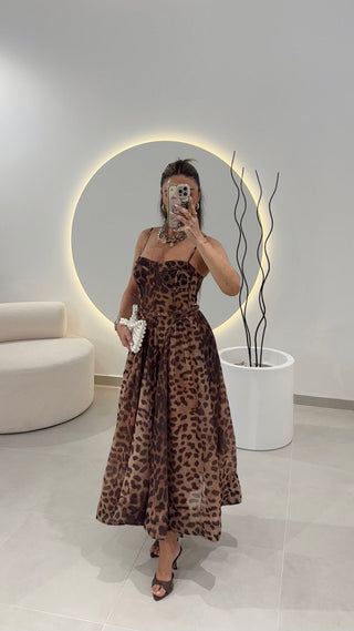 Vestido Leopardo Corset