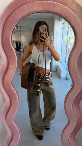 Olive Bloom Jeans