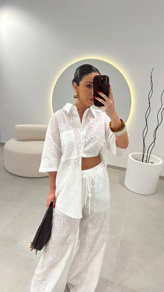 Camisa Oversize Bordado Inglês