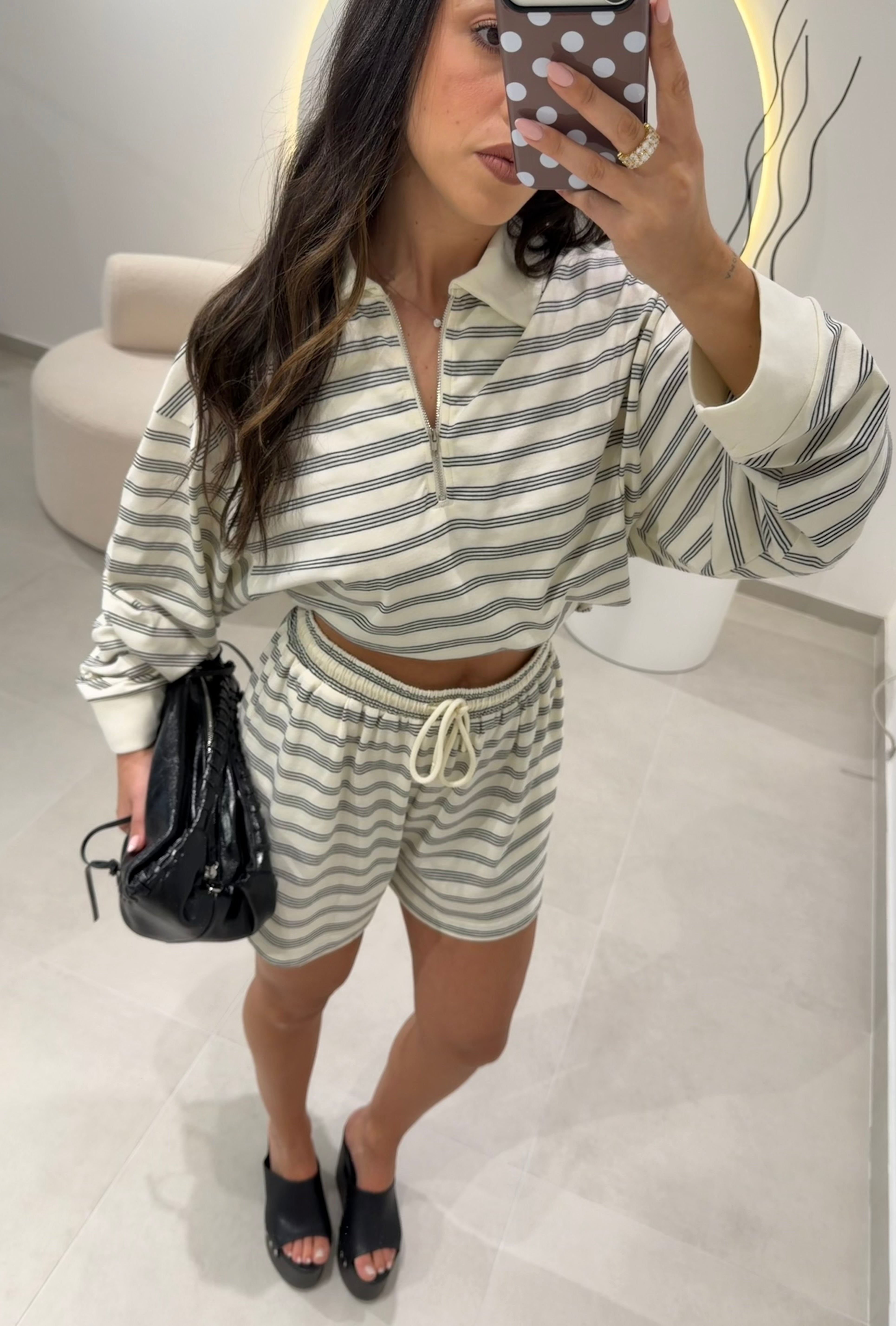 Lumina Striped Polo Set