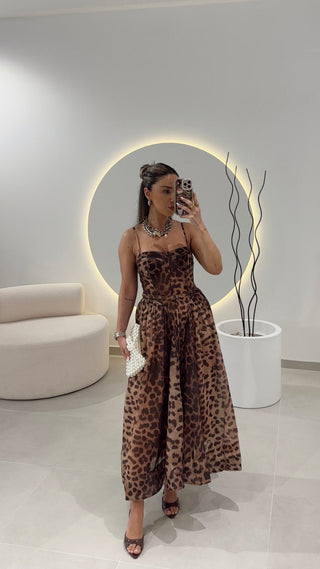 Vestido Leopardo Corset