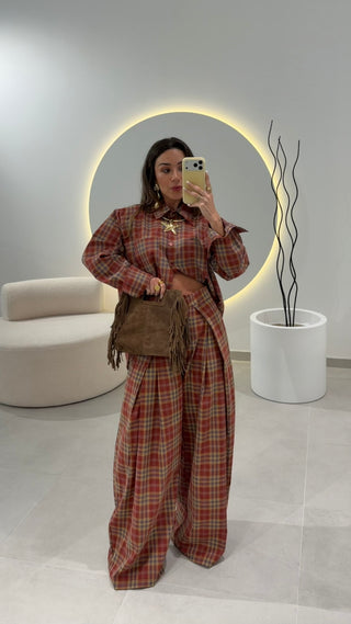 Terracota Checkered Set