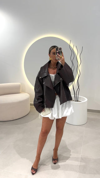 Biker Castanho Oversize