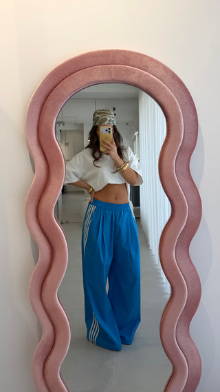 Blue Striped Pants