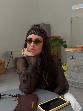 Dark Brown Crochet Hat
