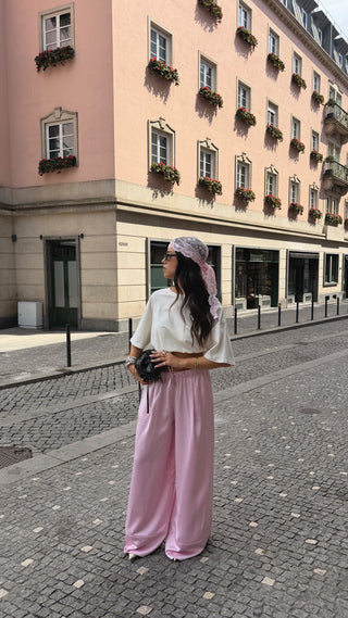 Pink Satin Pants