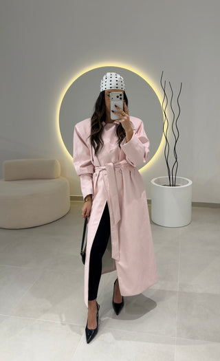 Faux Leather Trench Lumina