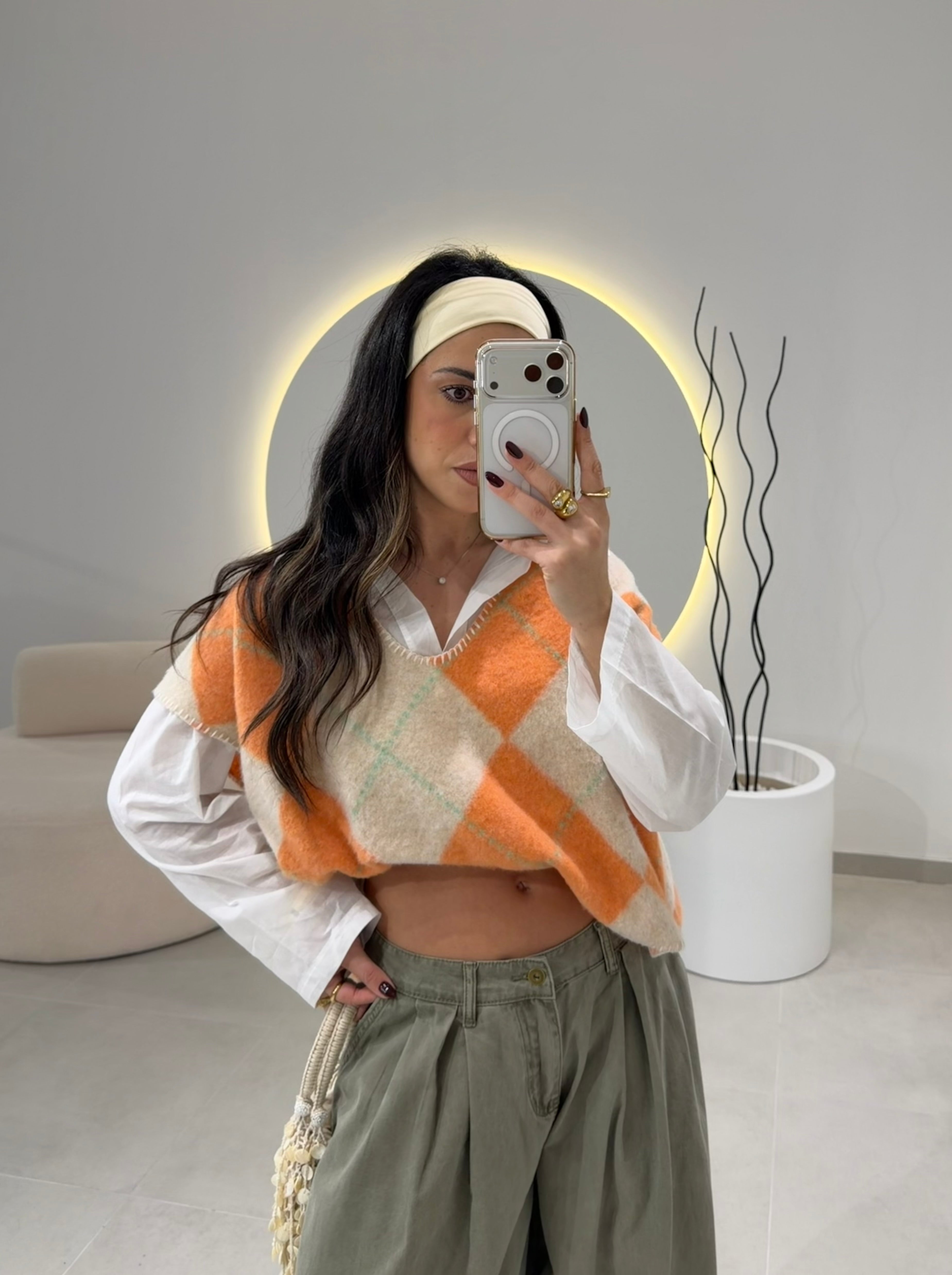 Oversize Vest With Shirt