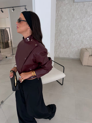 Burgundy Biker