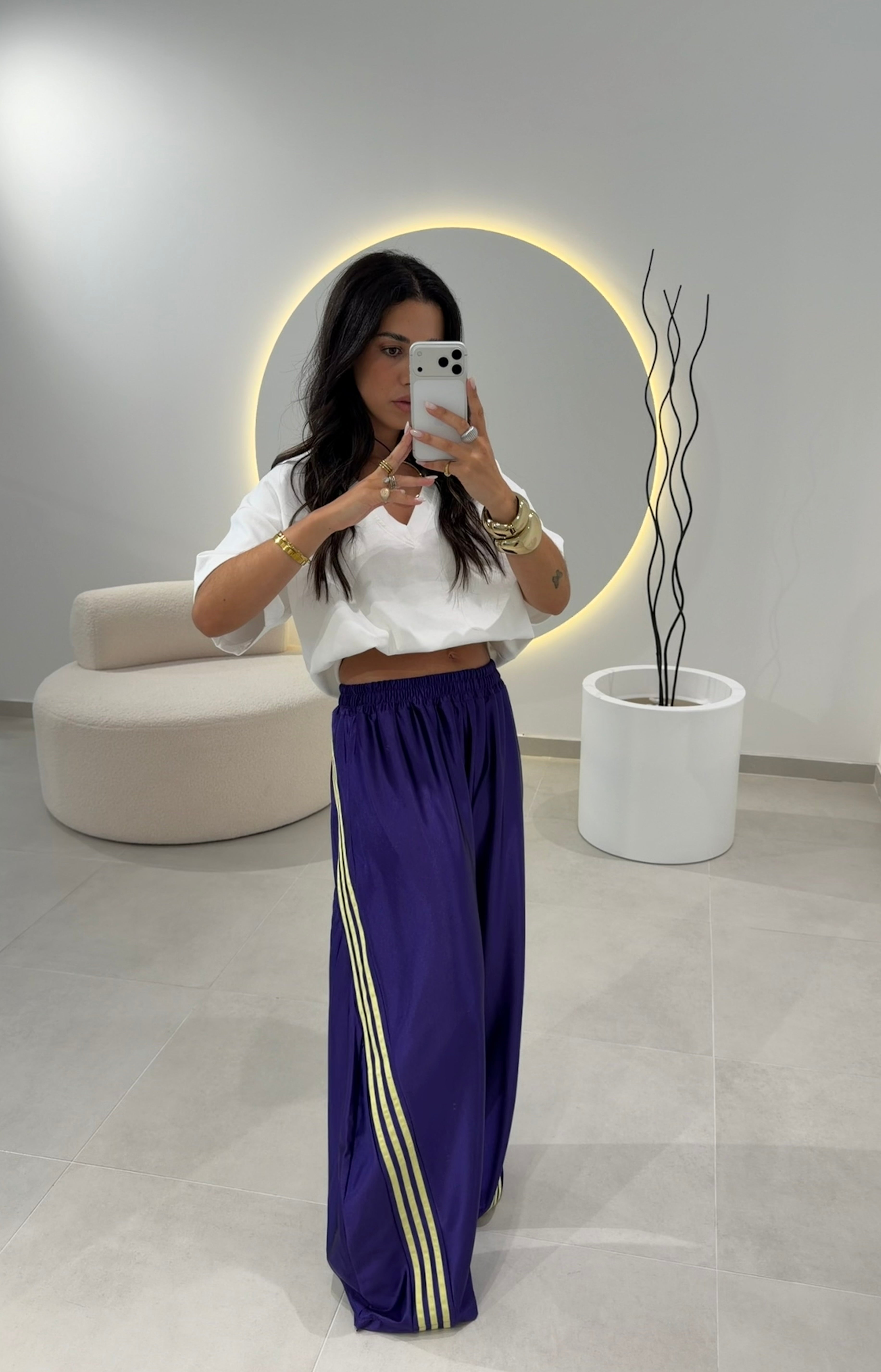Purple Satin Pants