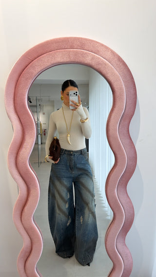 Washed Balloon Jeans