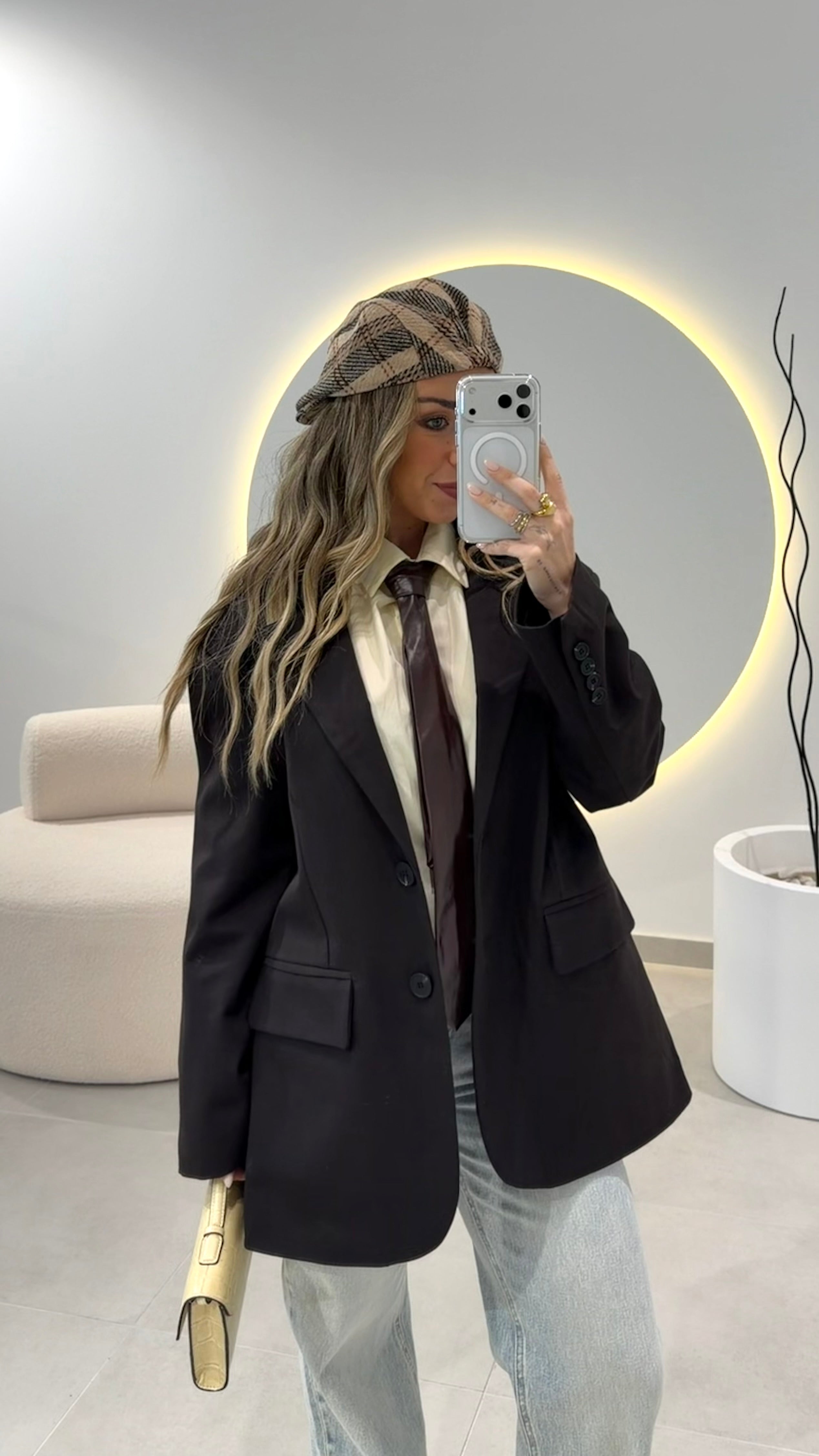 Oversized Dark Brown Blazer LUMINA