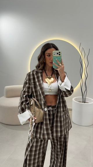 Checkered Blazer LUMINA