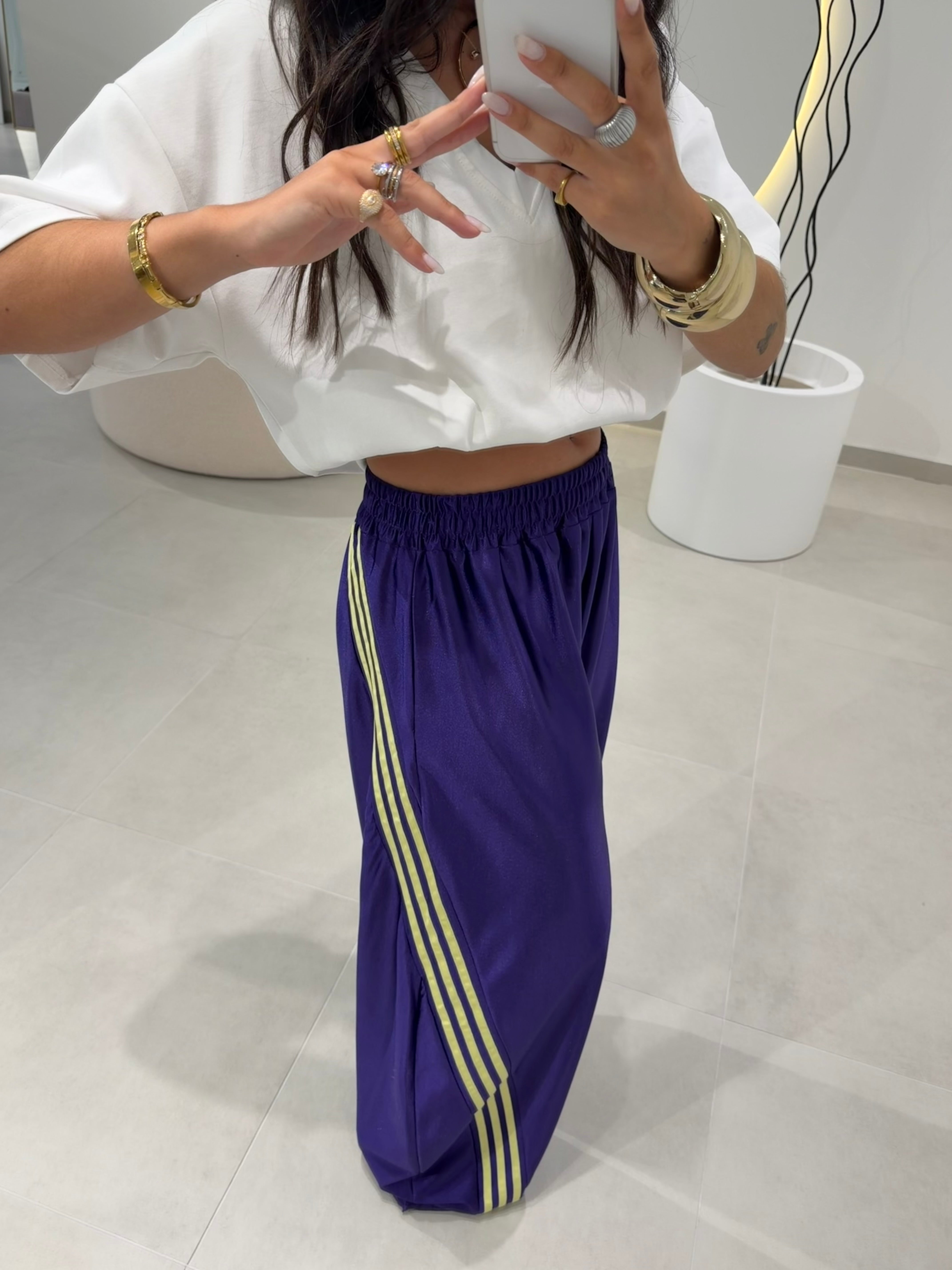 Purple Satin Pants