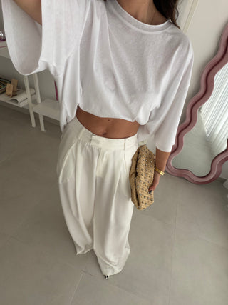 White Classic Pants