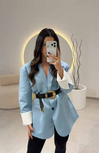 Blue Diplomatic Oversize Blazer