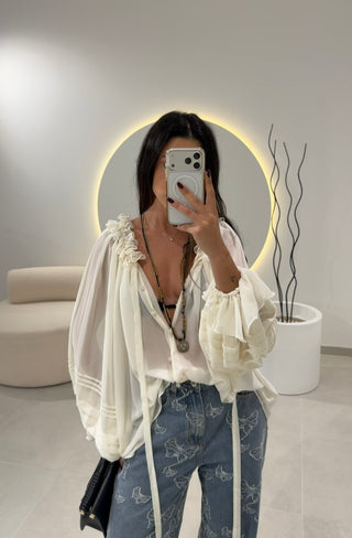 Boho Cream Blouse