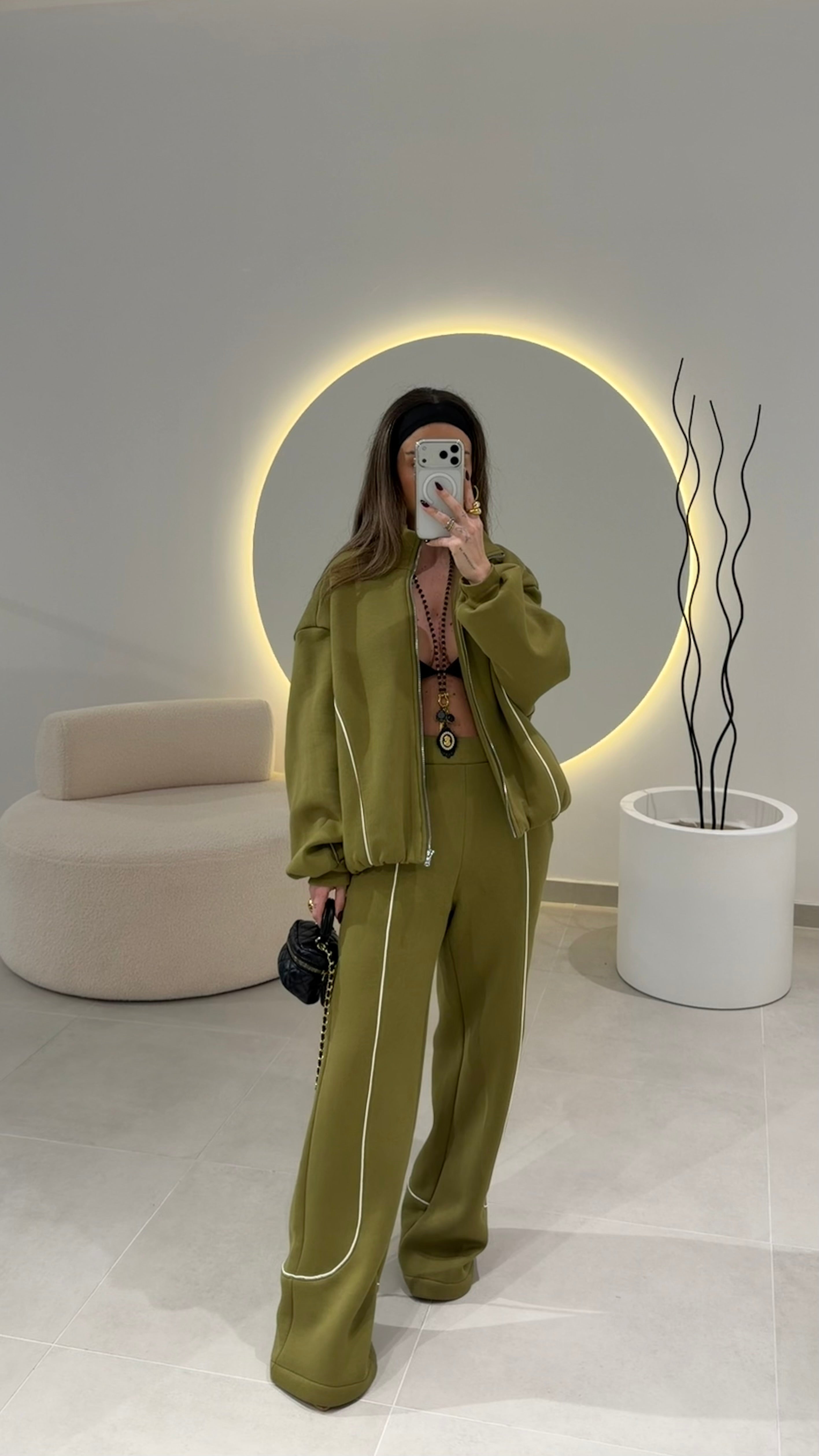 Olive Bomber Jacket LUMIMA