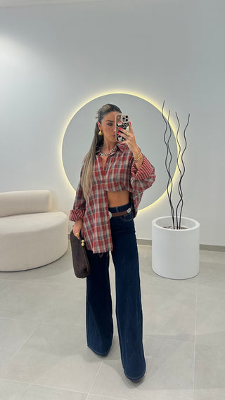 Wide Leg Dark Denim Jeans