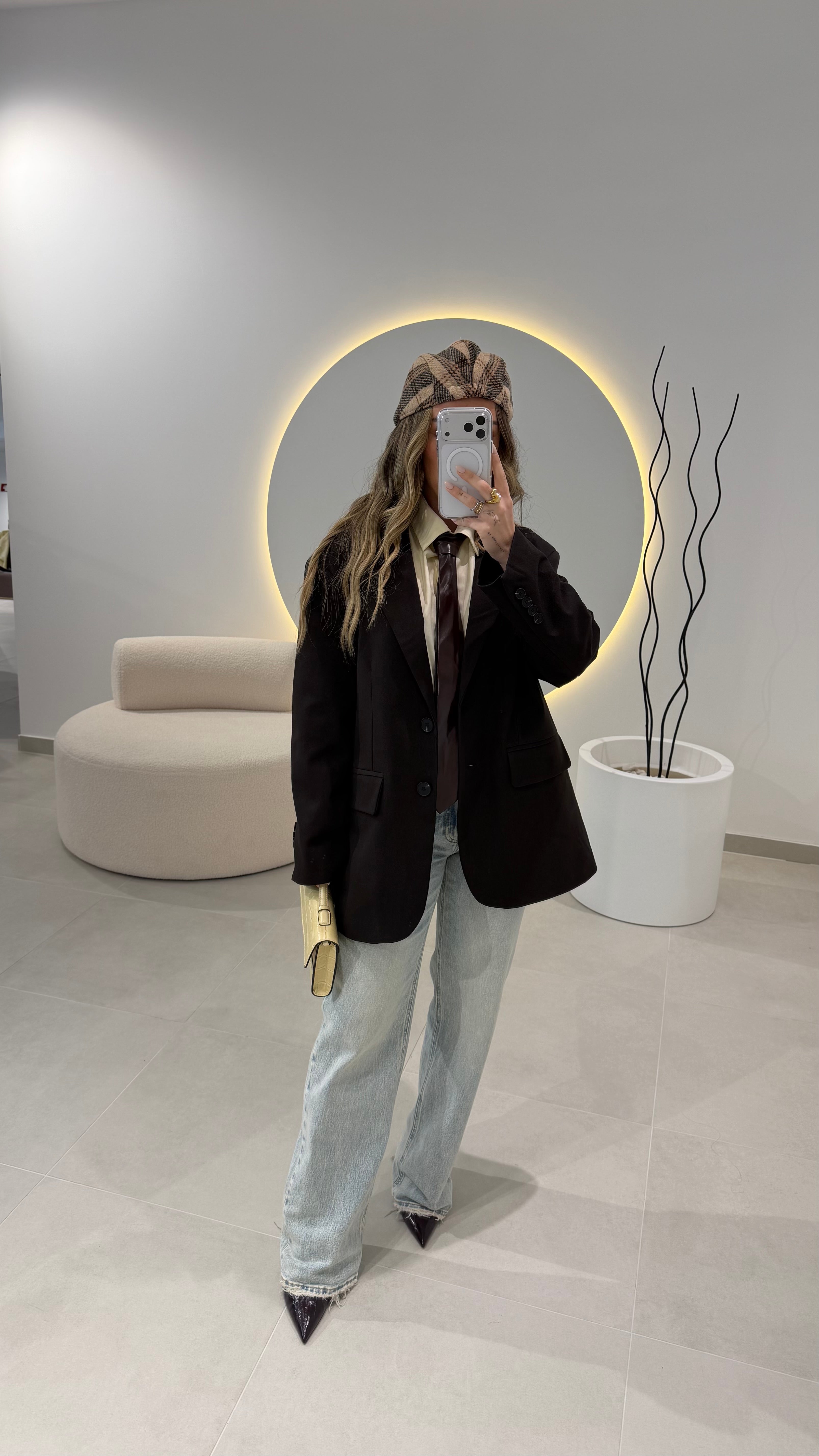 Oversized Dark Brown Blazer LUMINA