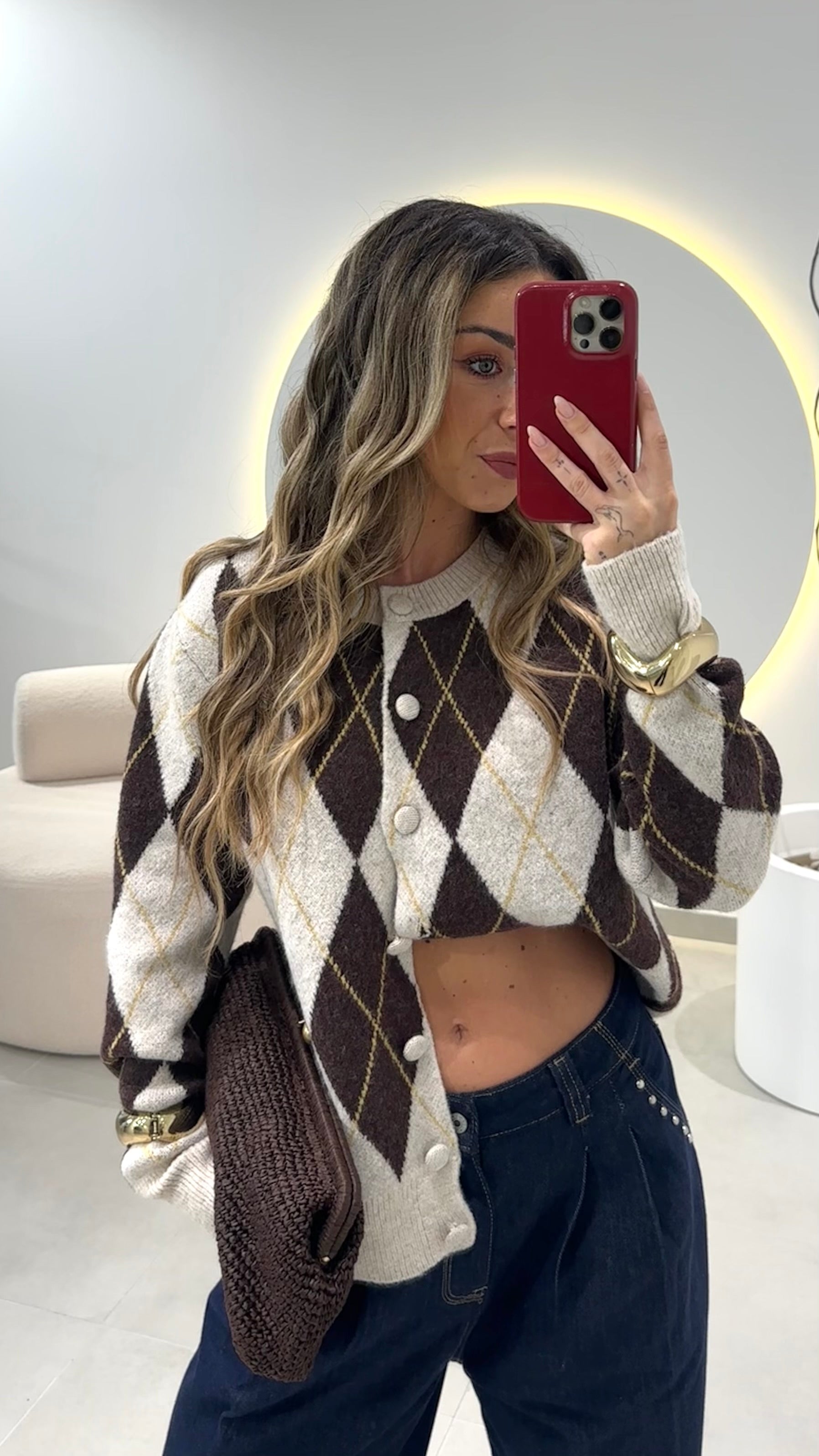 Diamond Pattern Cardigan