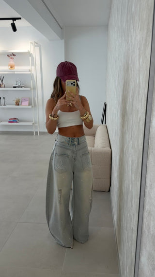Wide Leg Jeans with details