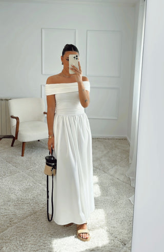 Vestido Combinado Branco