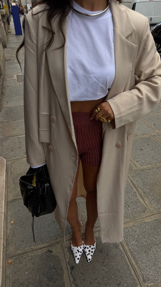 Terracotta Knit Shorts