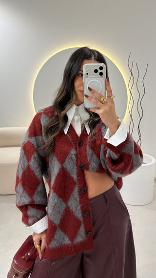 Diamond Pattern Cardigan