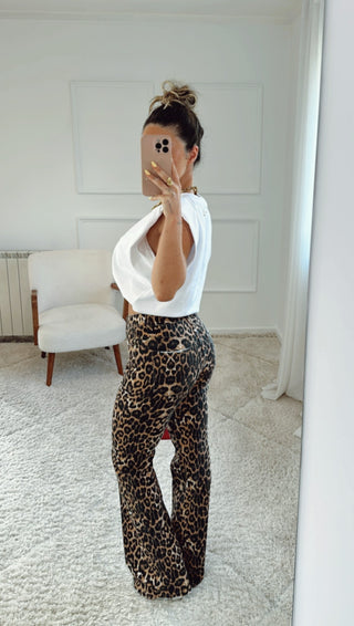 Jeans Leopardo Flare