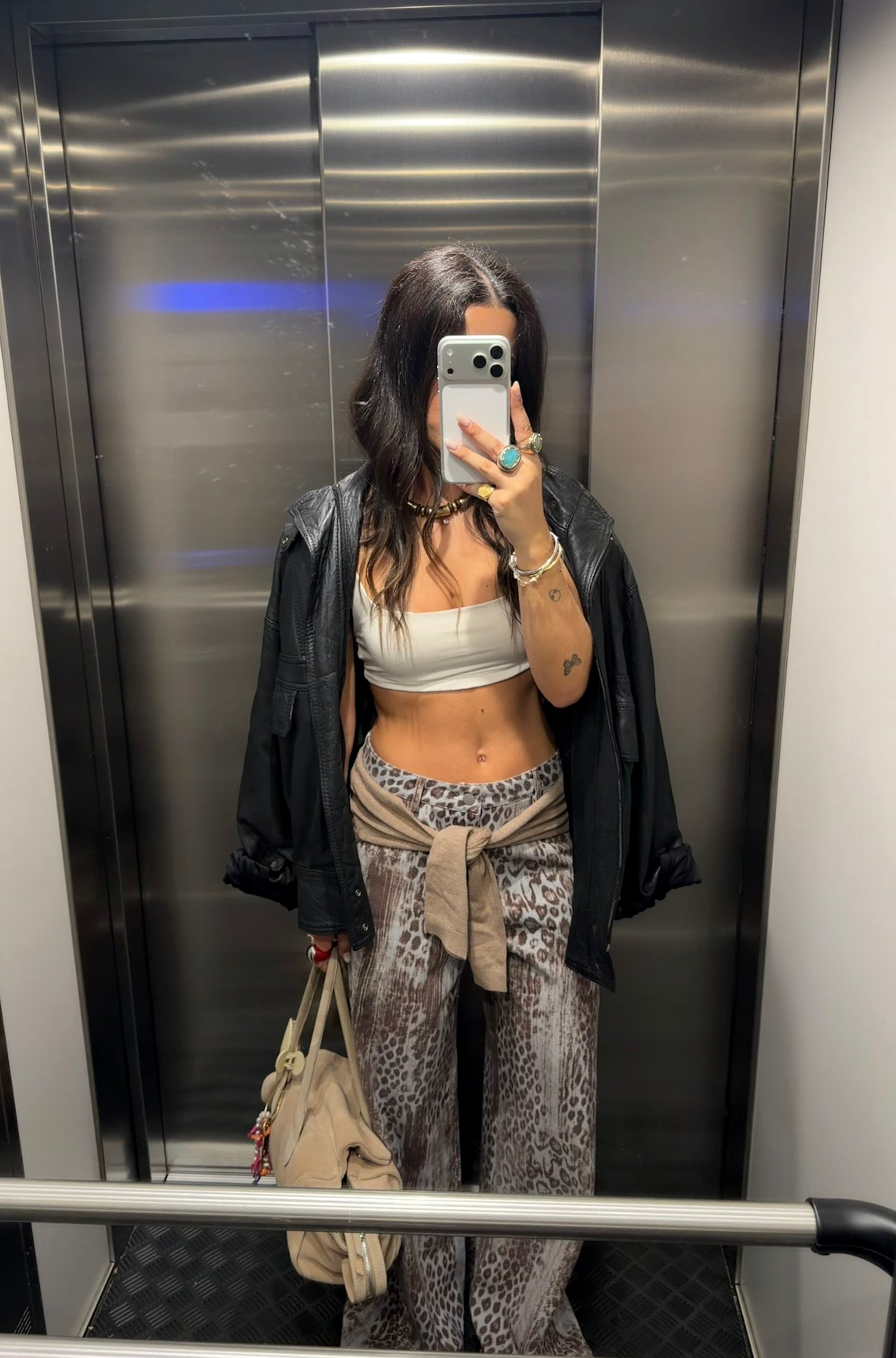 Leopard Wide Leg Jeans