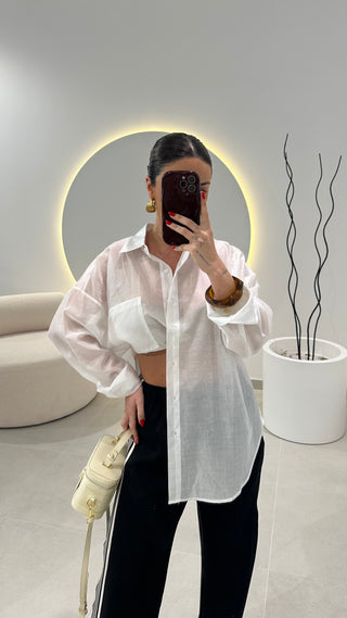Camisa Organza Branca