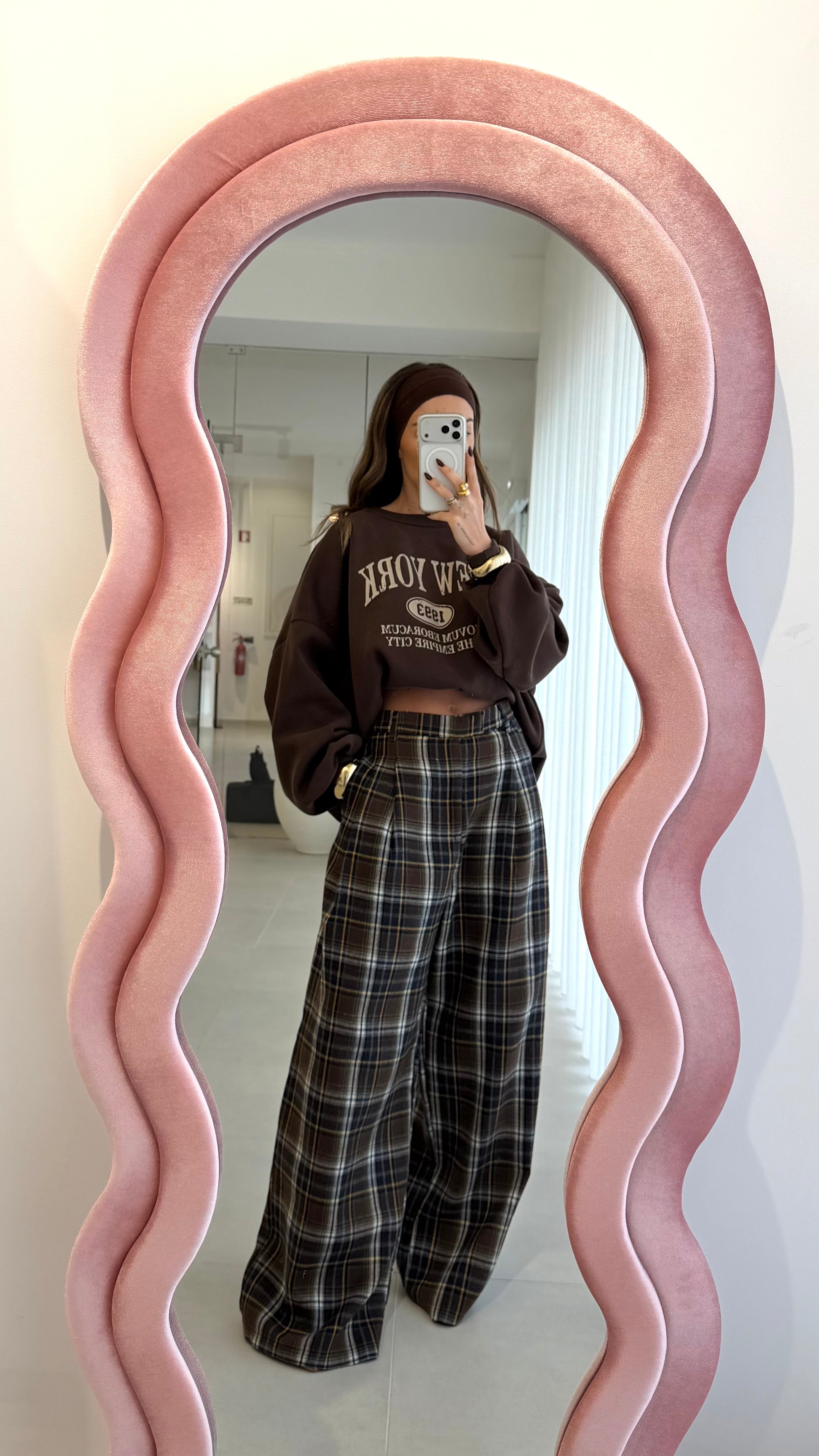 Checkered Brown Pants