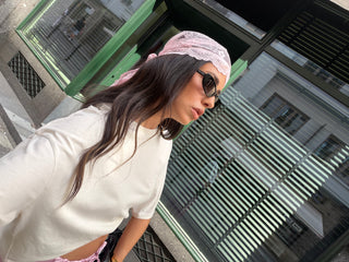 Pink Lace Scarf