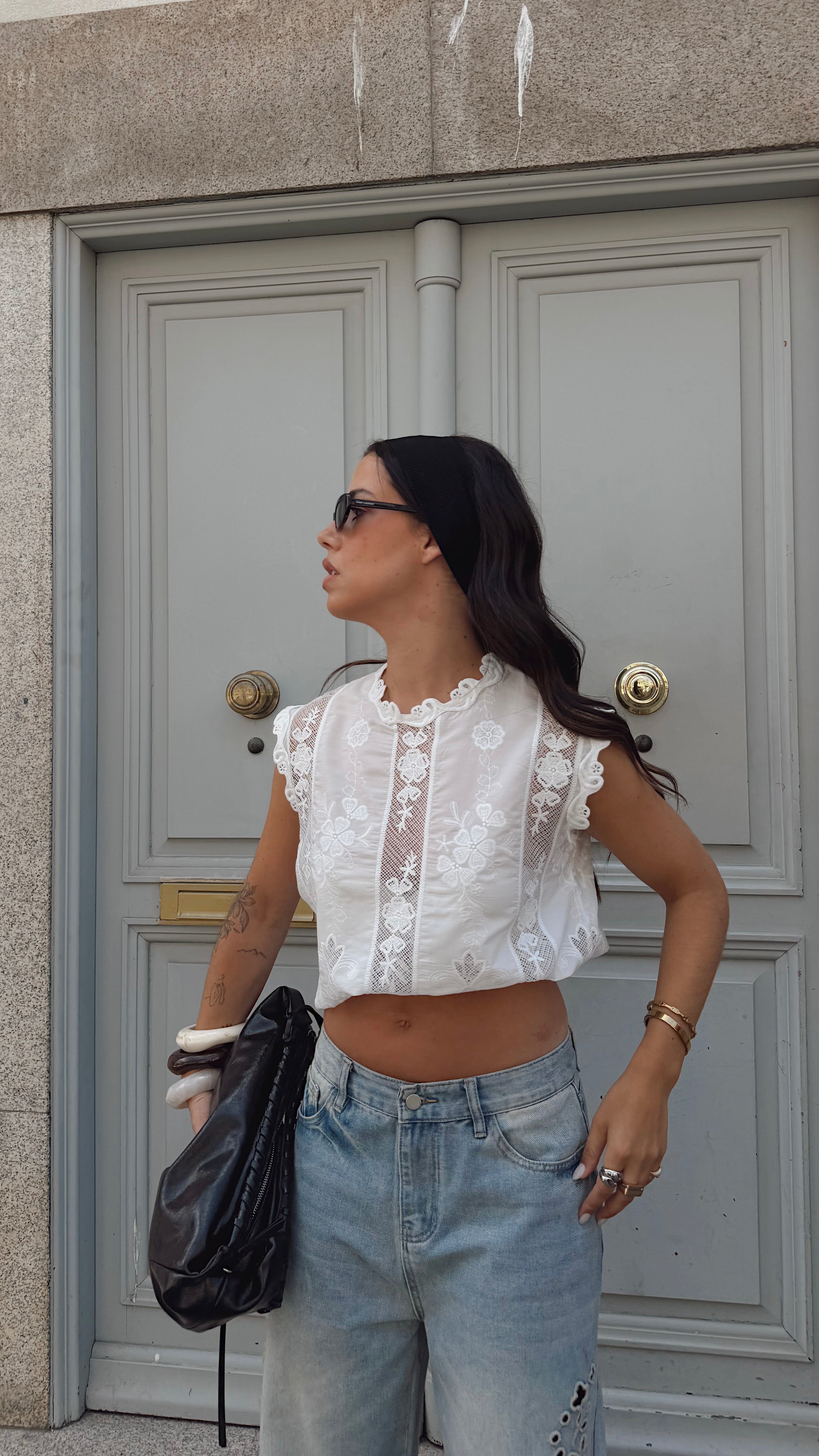 Lace White Blouse