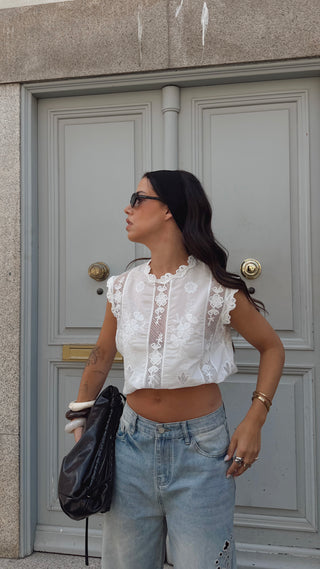 Lace White Blouse