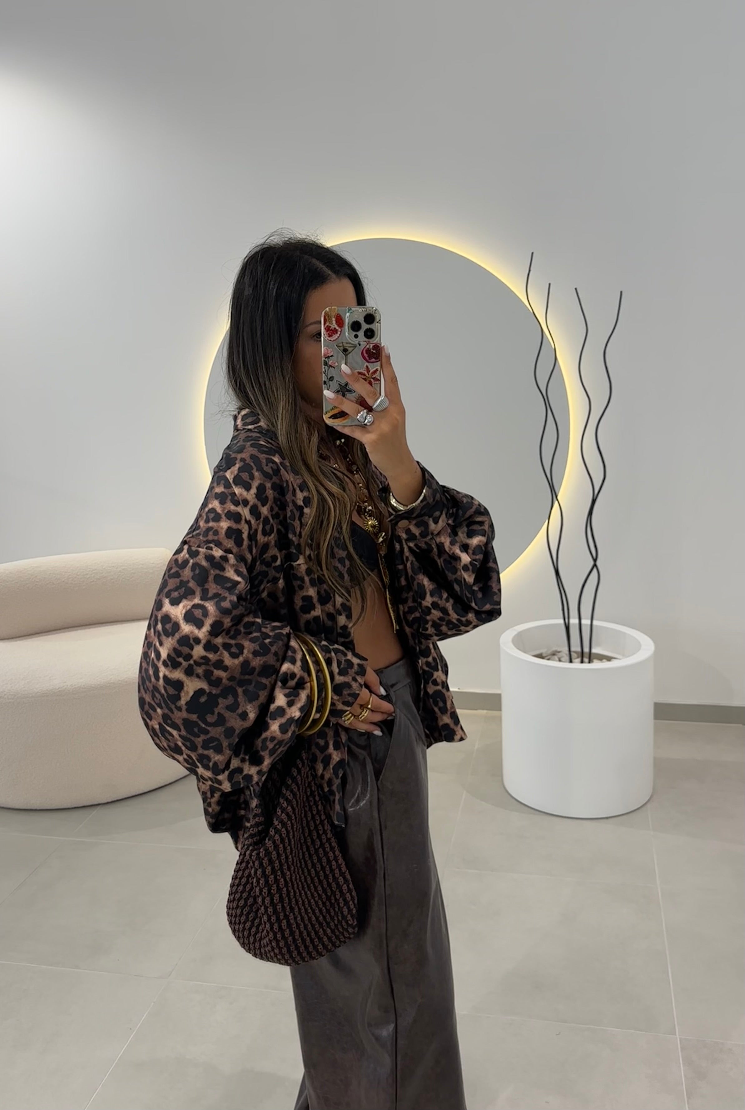 Bomber Oversize Leopardo