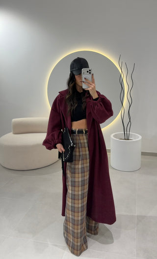 Bordeaux Oversize Coat