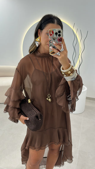 Brown Boho Dress