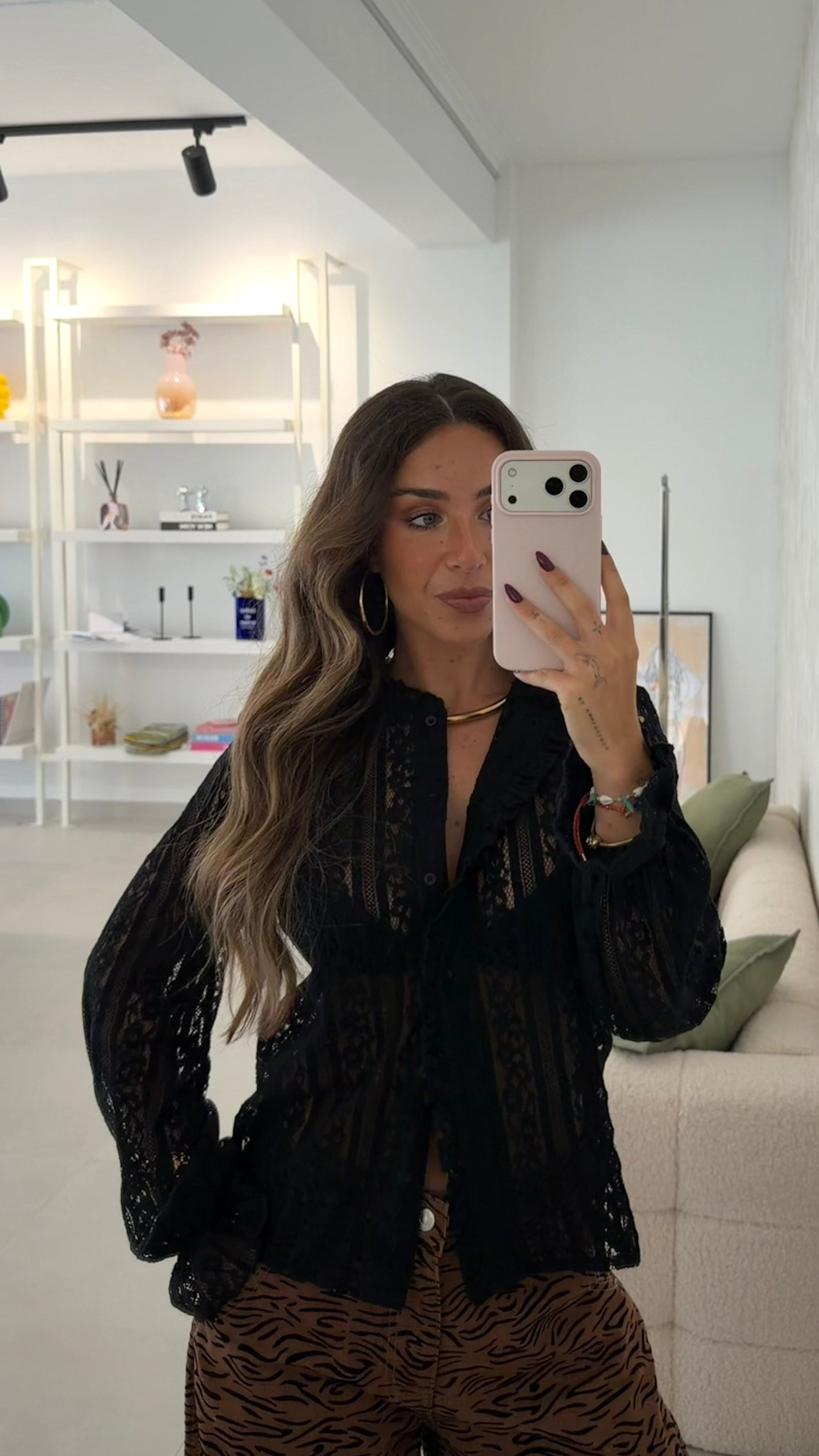 Black Lace Blouse