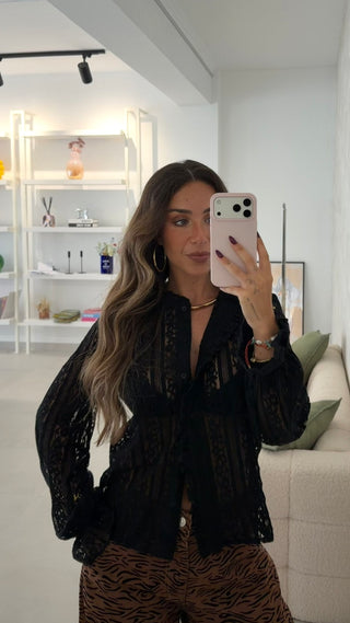 Black Lace Blouse