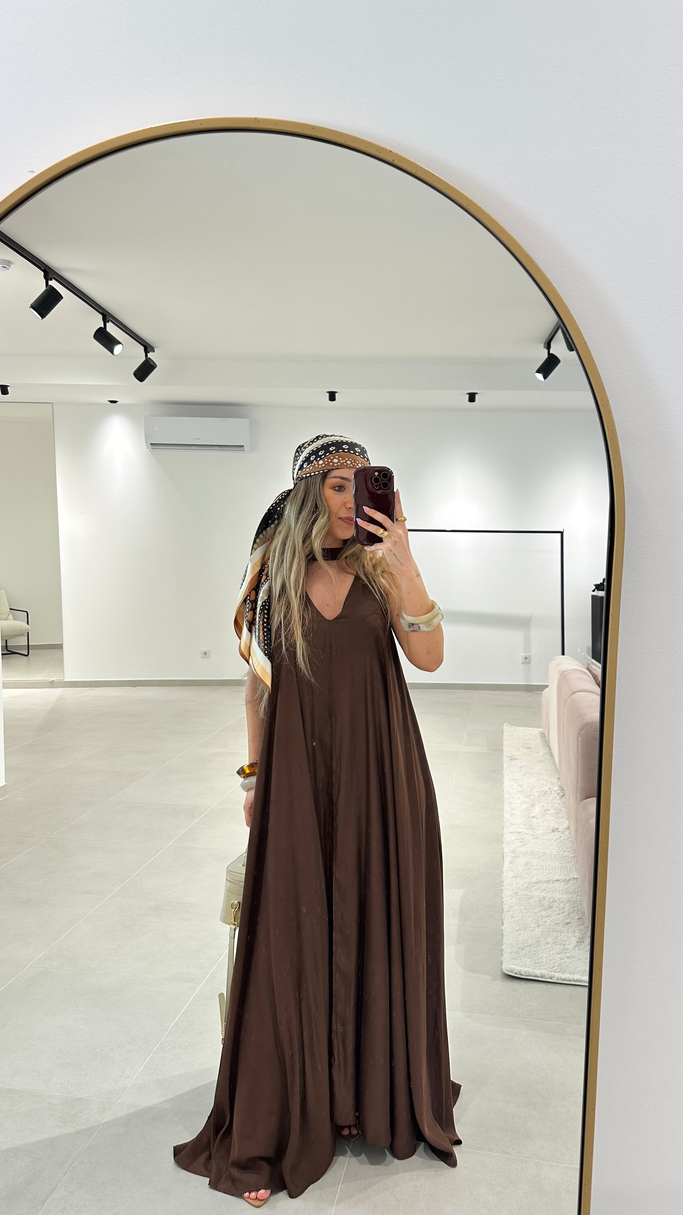 Vestido Castanho Longo