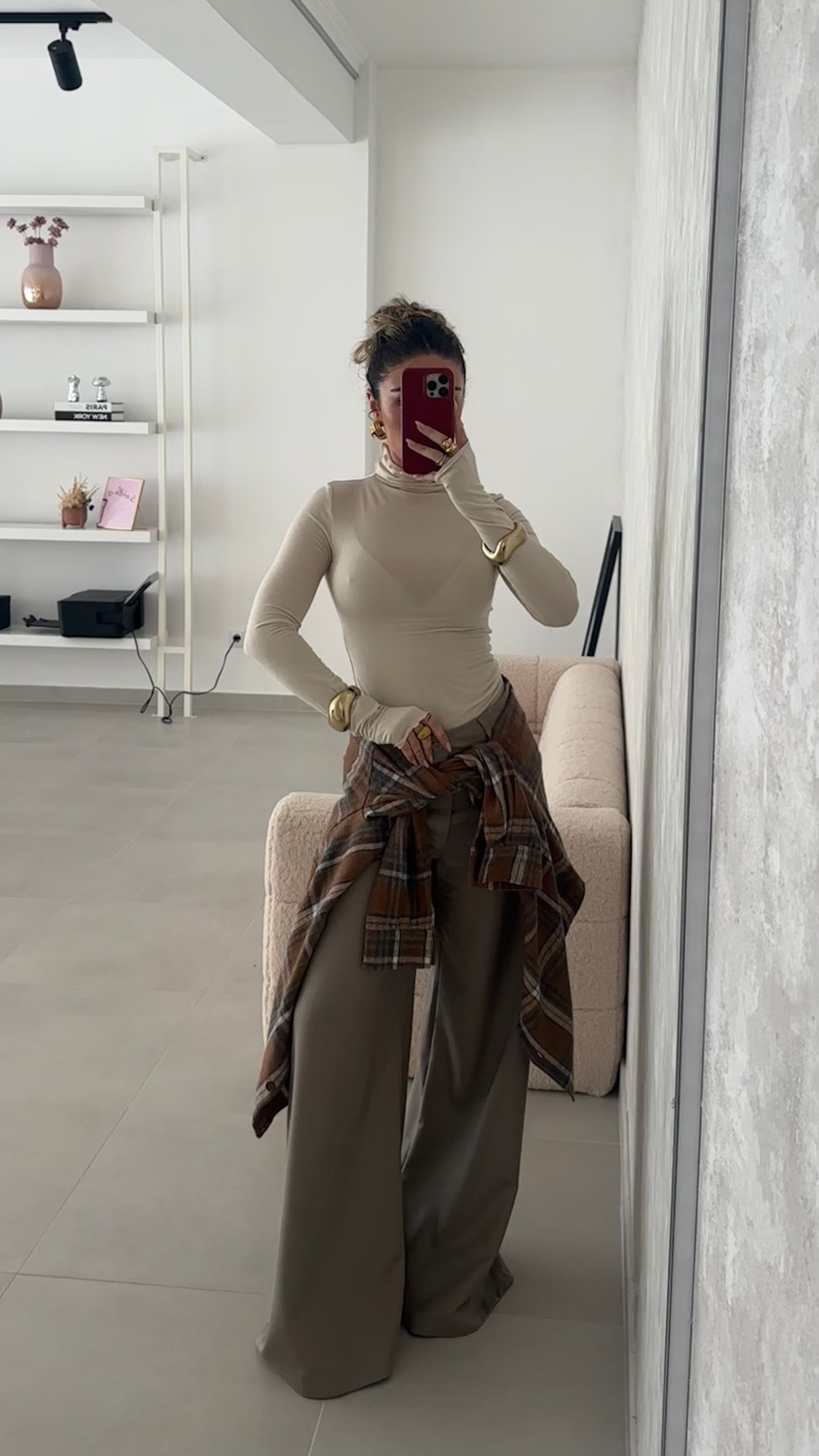 Grey Wide Leg Trousers