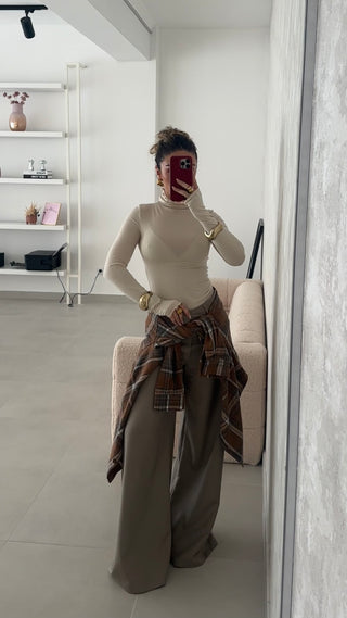 Grey Wide Leg Trousers