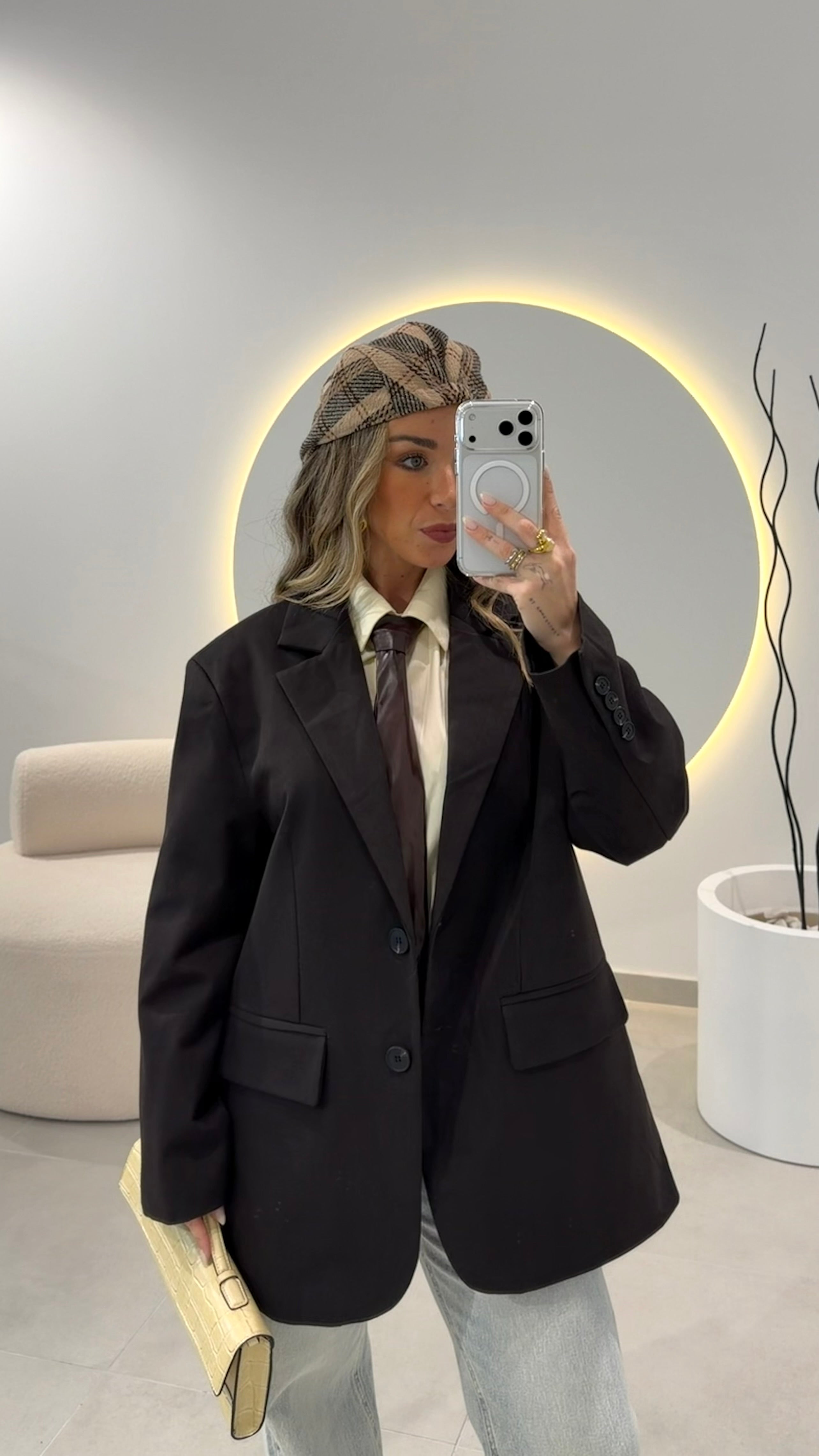 Oversized Dark Brown Blazer LUMINA