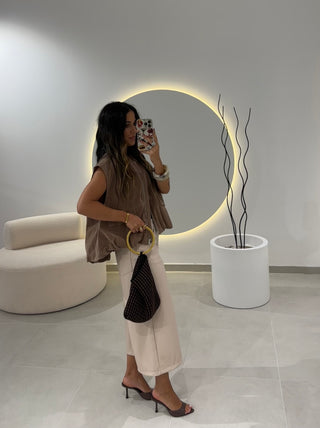 Cream Bermuda Shorts