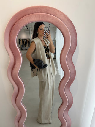 Linen Oversize Vest Lumina