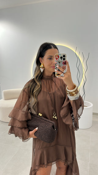 Brown Boho Dress